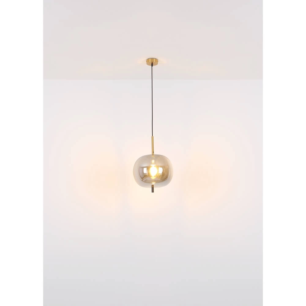 Gouden hanglamp Blacky I enkel Ø 30cm Globo 9007371422036