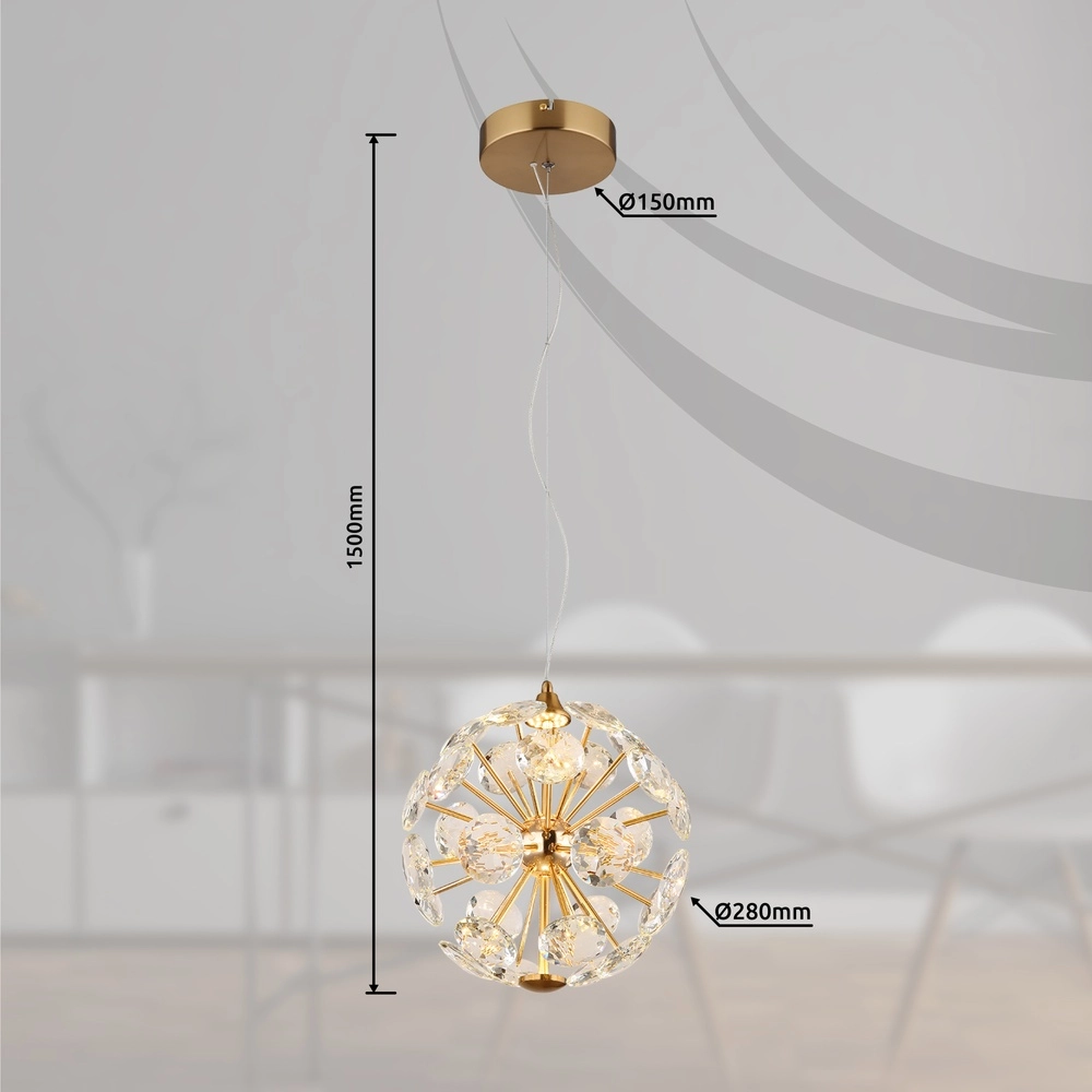 Hanglamp Virina goud Globo 9007371446629