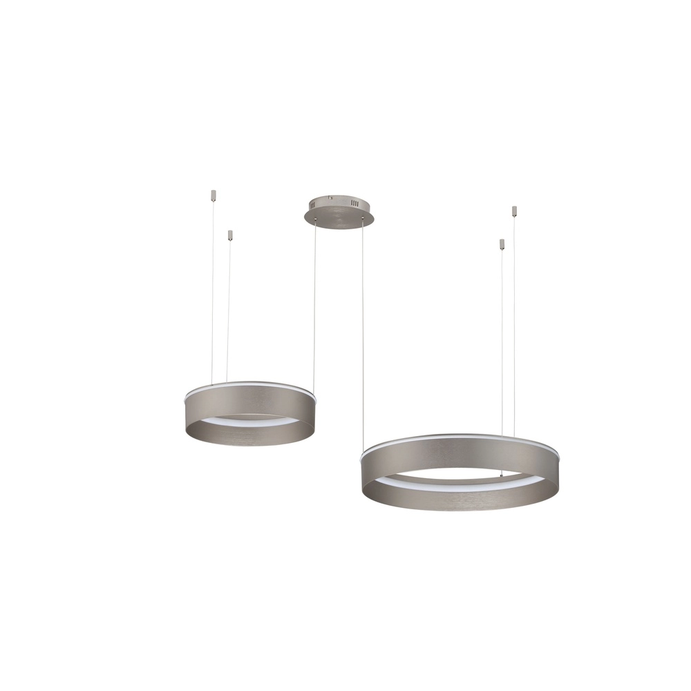 Moderne hanglamp Olivia dubbel nikkel Lyora 5212017494276