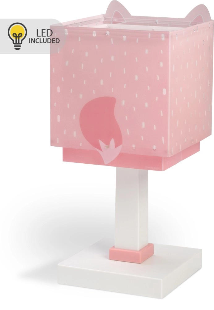 Tafellampje Fox roze Dalber 8420406002552