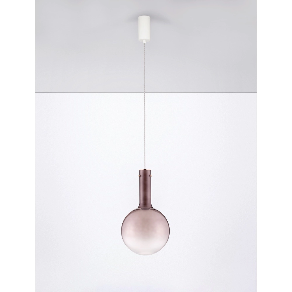 Hanglamp Nostos bruin glas Lyora 5212017449047