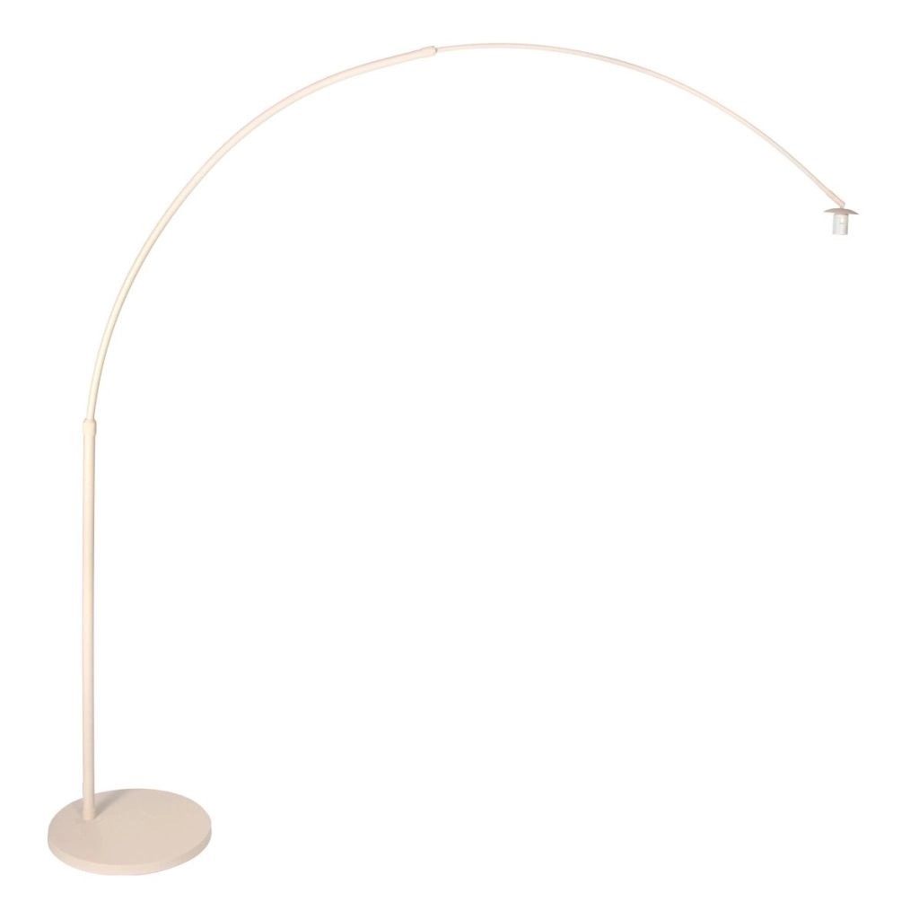 Booglamp zandbruin Silva Alba met witte kap Ø60cm Steinhauer 8712746185720