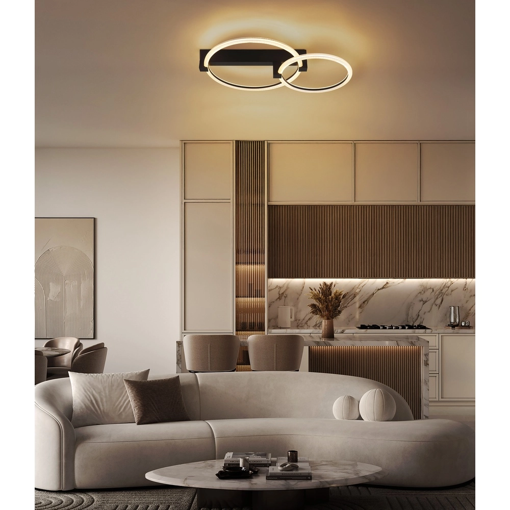 Zwarte plafondlamp Fletcher design Globo 9007371589289