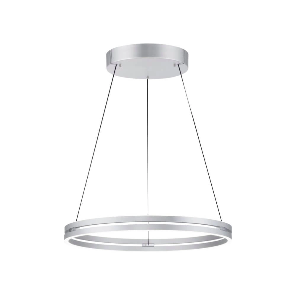 Strakke hanglamp Pure E-Loop aluminium Ø 70cm