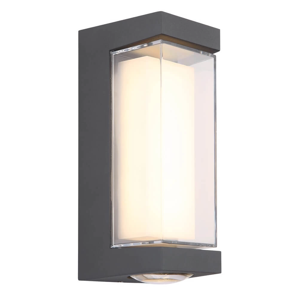 Design wandlamp Plixon antraciet rechthoek