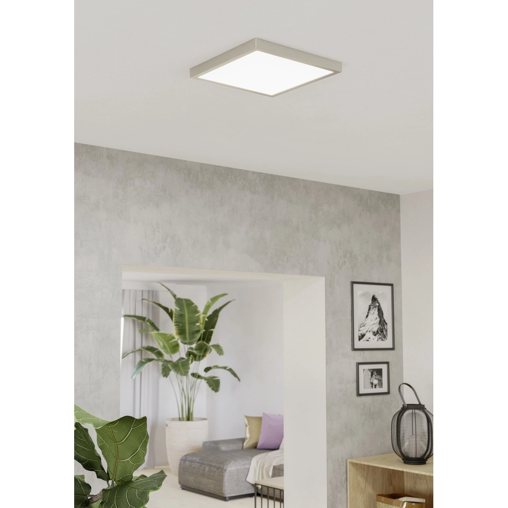 Led plafonnière Fueva 6 vierkant - rvs - 29x29cm Eglo 9008606330287