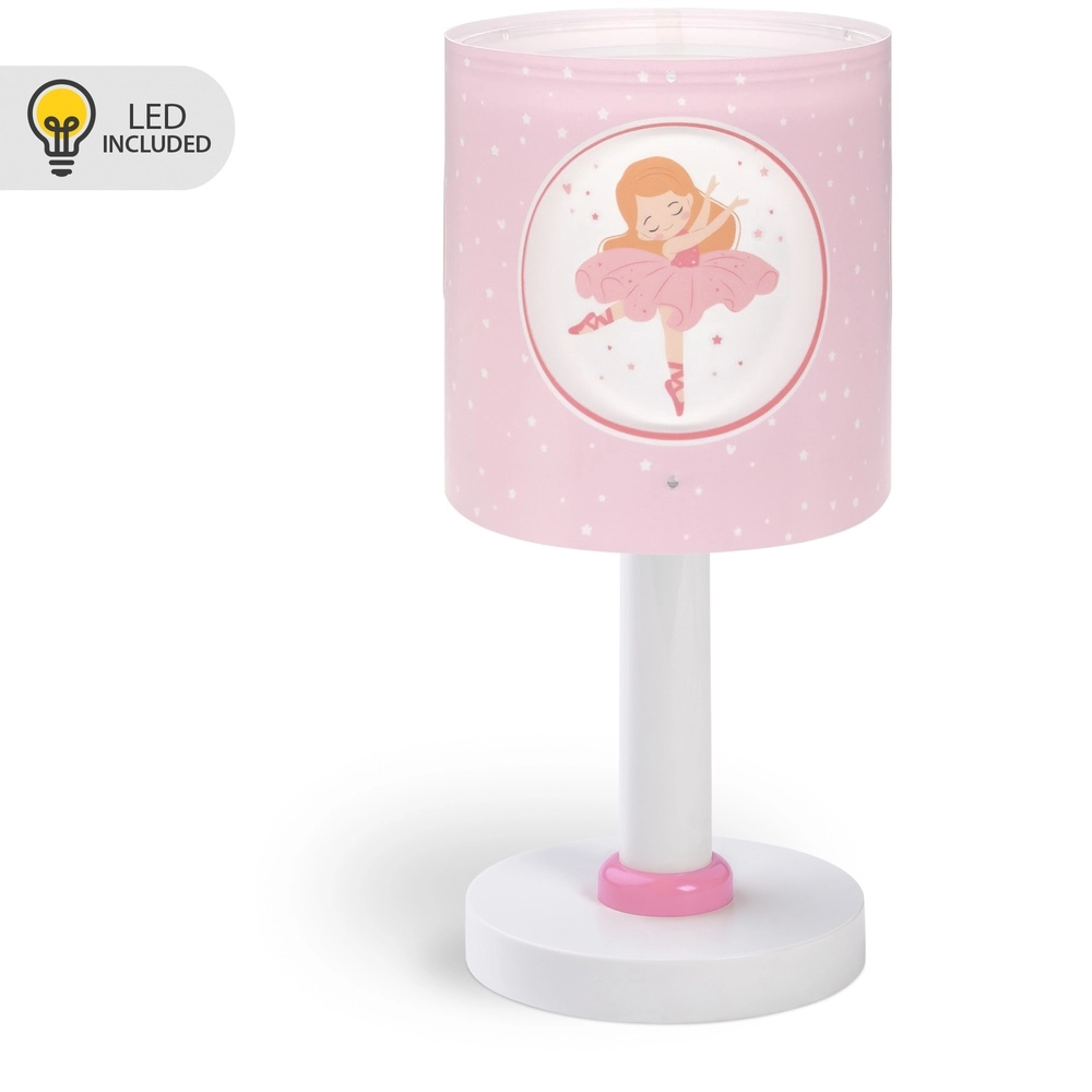 Tafellampje Princess Dance roze glow in the dark Dalber 8420406609119