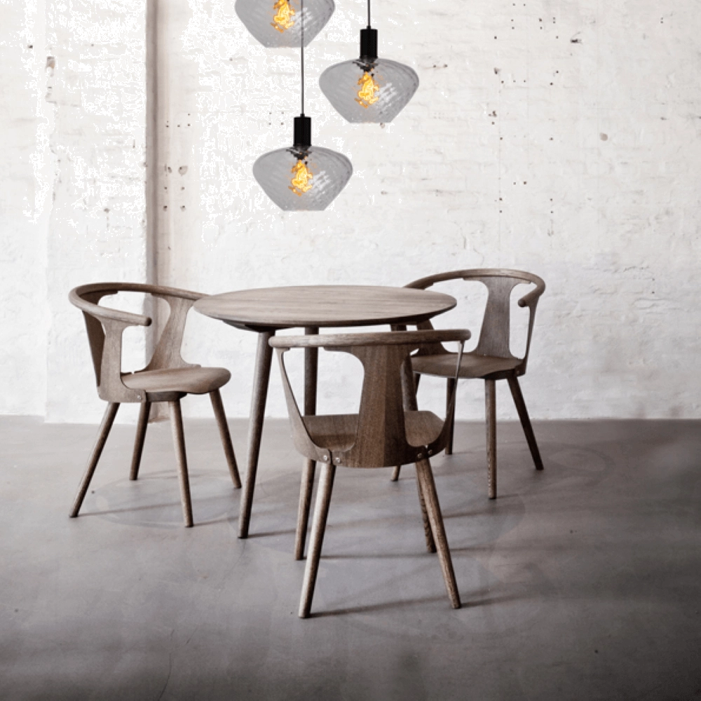 3-lichts vide hanglamp - zwart - Porto met Blossom clear glazen Masterlight 8718121270784