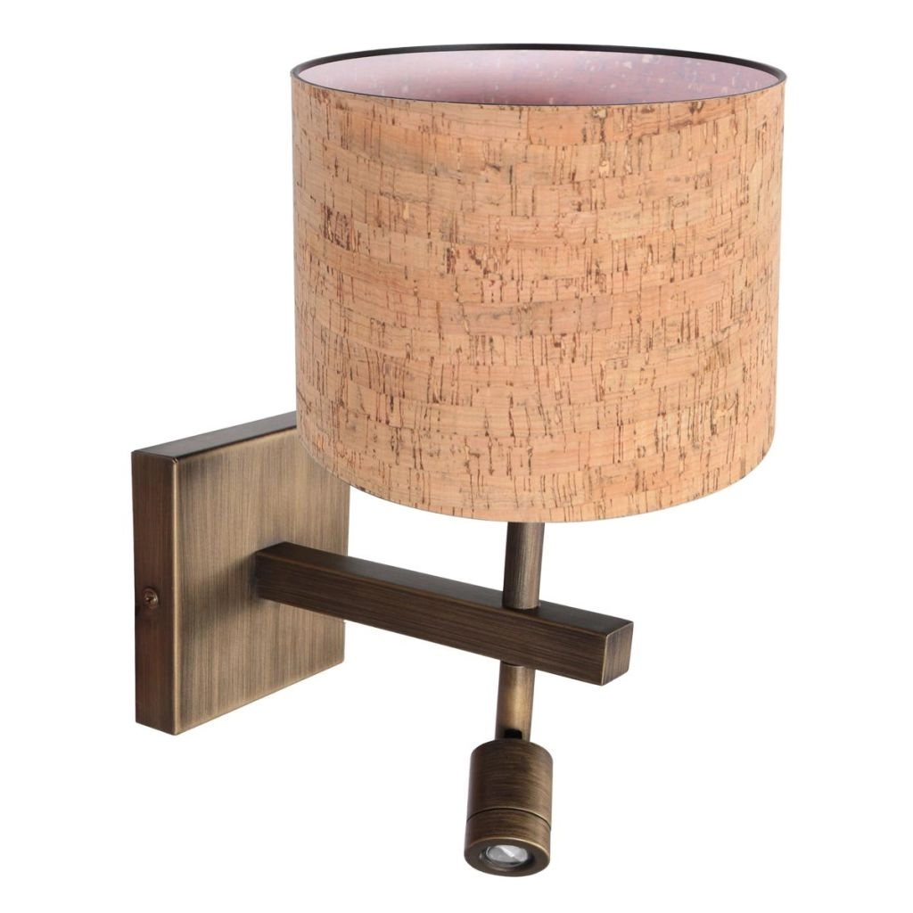 Wandlamp Stang met kurk kap