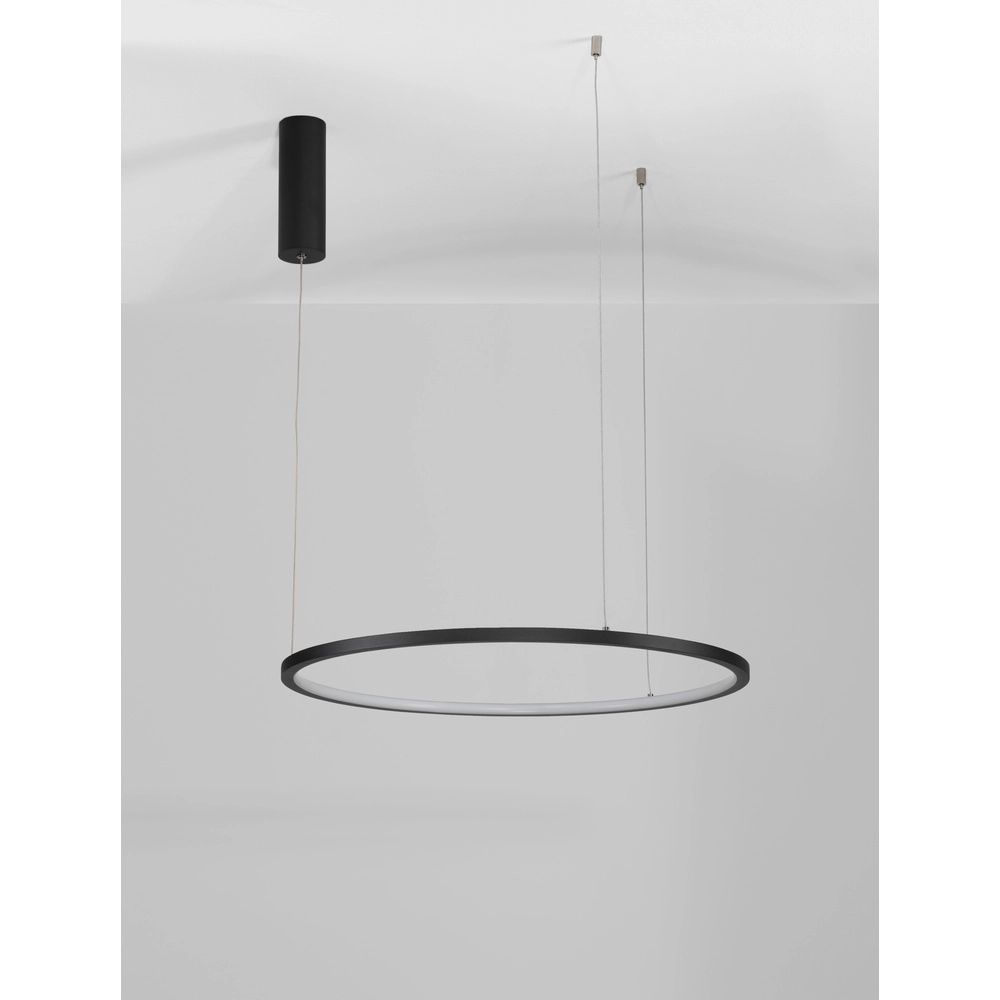 Ronde hanglamp Tarquin zwart Ø 60cm Lyora 5212017438263