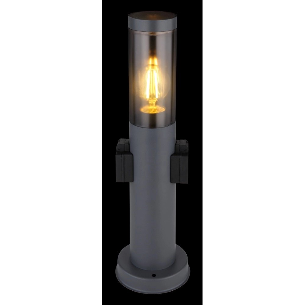 Tuinlamp Boston antraciet met stopcontact Globo 9007371430741