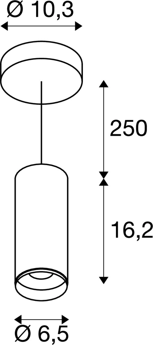 Hanglamp Numinos S zwart 3000K - 36gr SLV 4024163243056