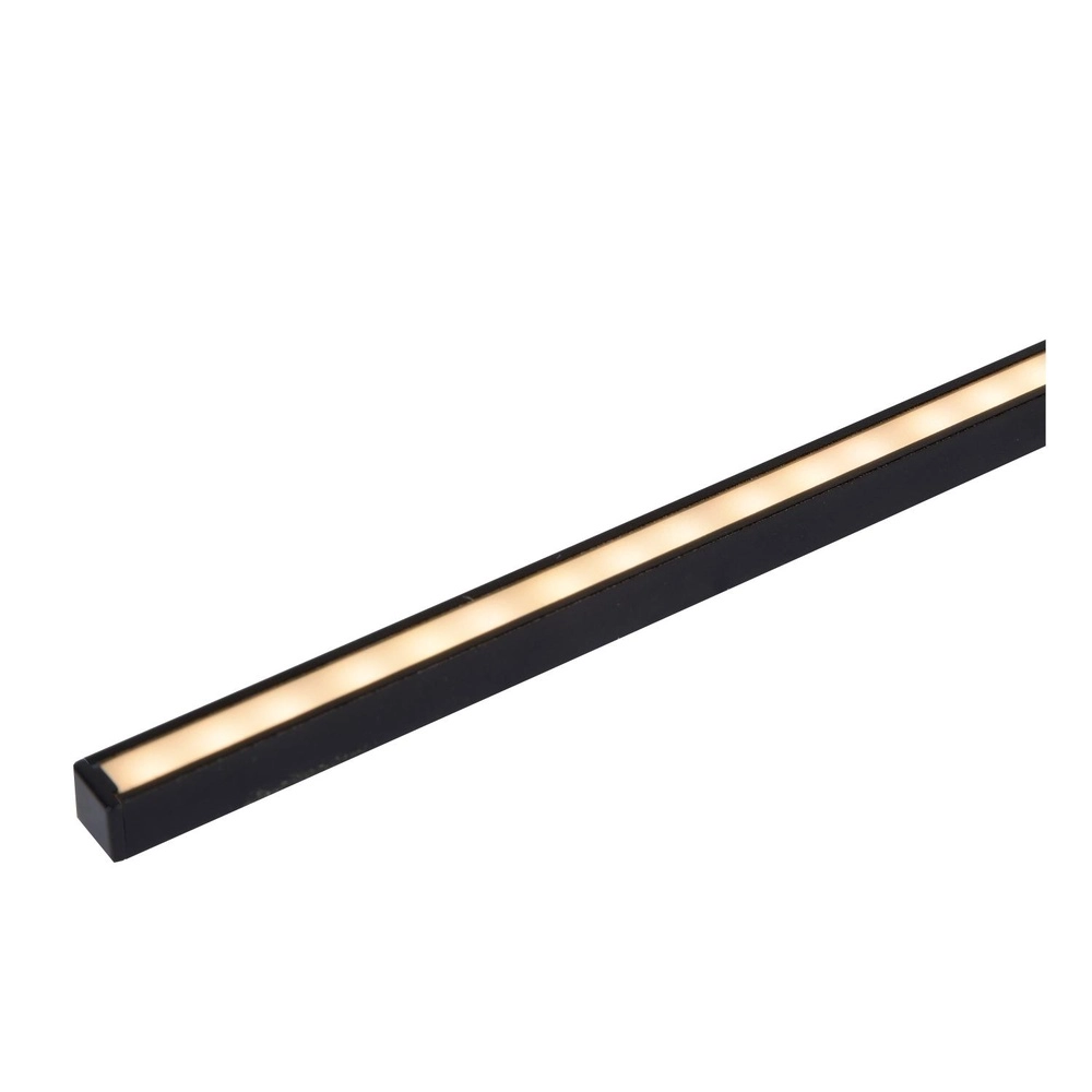 Strakke badkamer wandlamp Mizar IP44 90cm zwart Lucide 5411212126931