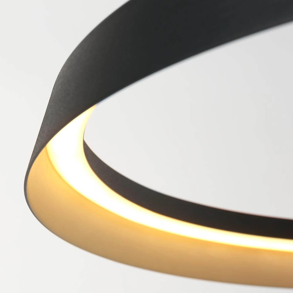 Strakke hanglamp Ringlux zwart Ø 60cm Steinhauer 8712746171976
