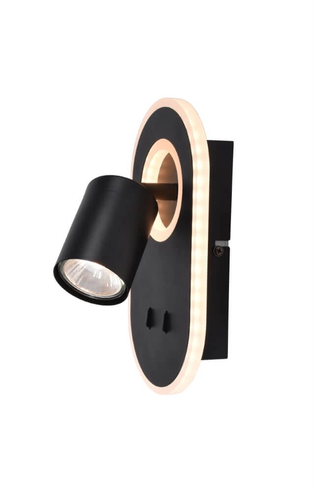 Led wandspotje Kimon zwart