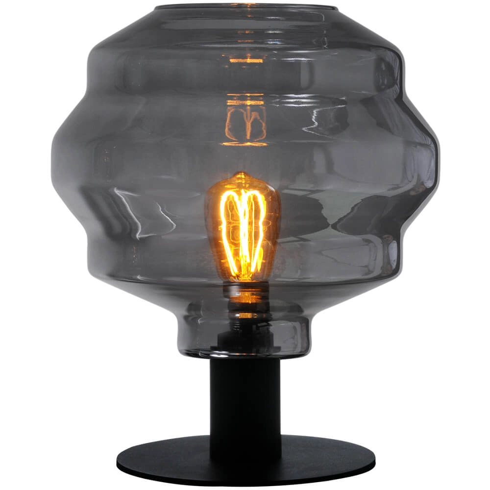Tafellamp Porto met Ball smoke glas Ø 30cm