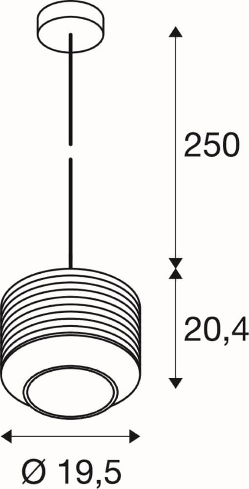 Hanglamp Pantilo Rope 20 amber glas - Ø 19,5cm SLV 4024163280921