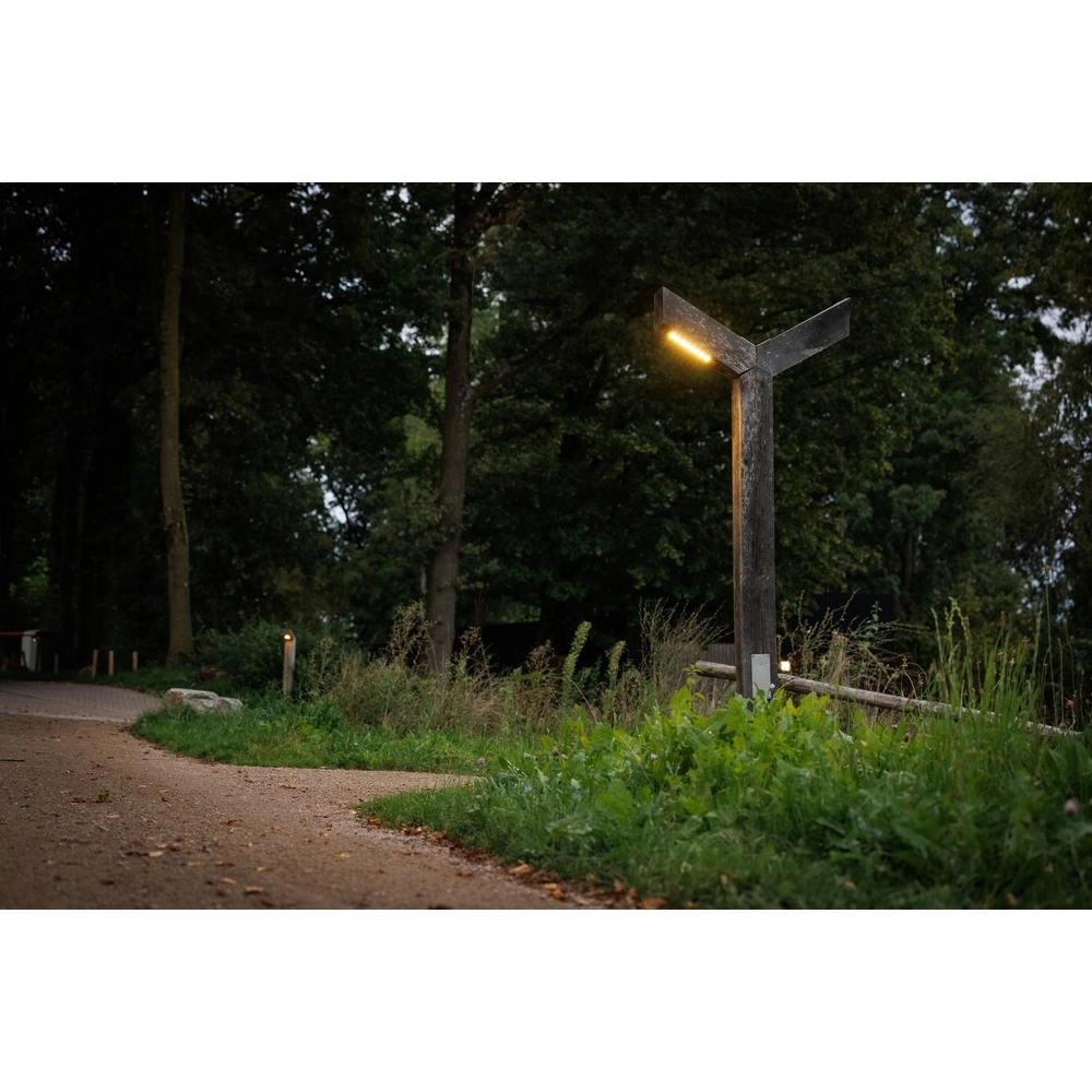 Dubbele houten straatlamp Stelle Eiken - 3M - 3000K Timberlab 8716803514362