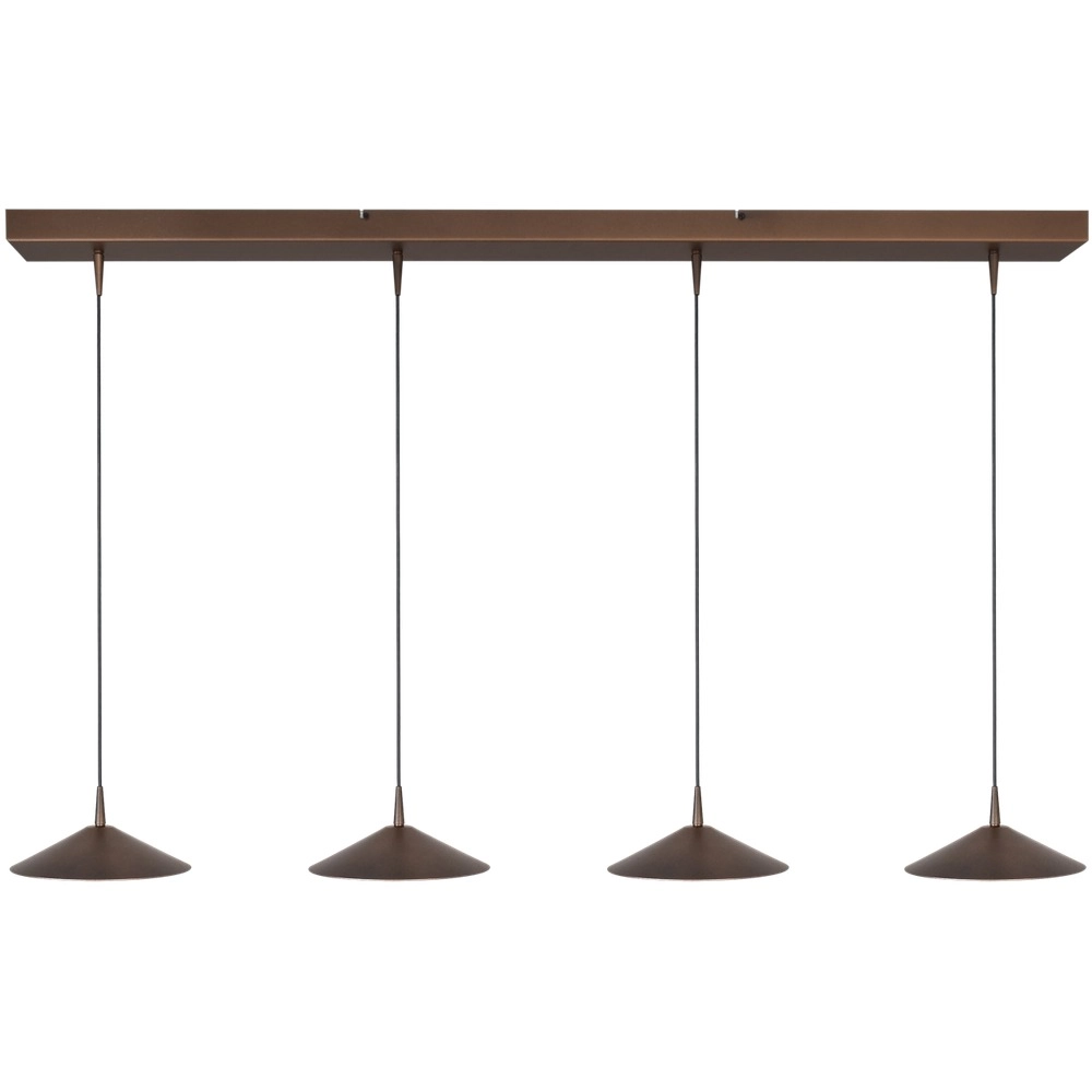 4-lichts hanglamp Ceppo cacao bruin Ø 22cm