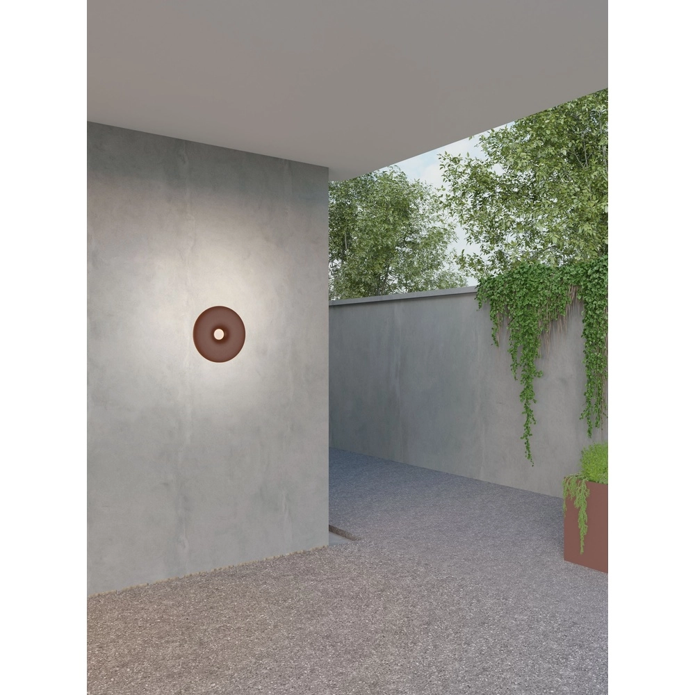 Unieke wandlamp Splash rond roestbruin Lyora 5212017497208