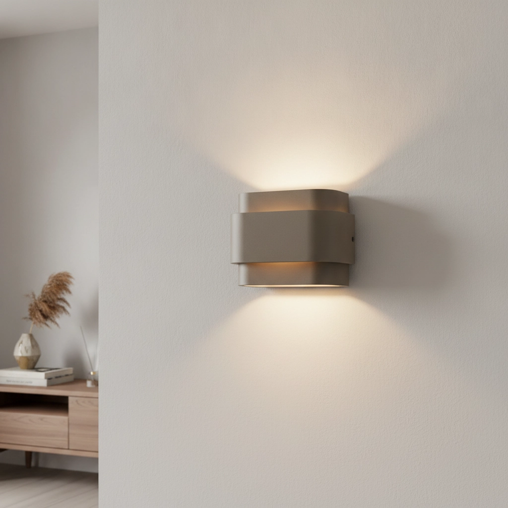 Unieke wandlamp Metz champagne