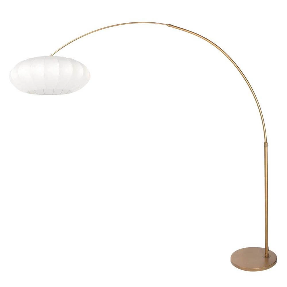 Booglamp Sparkled Light brons met witte bol kap Ø 45cm Steinhauer 8712746179897