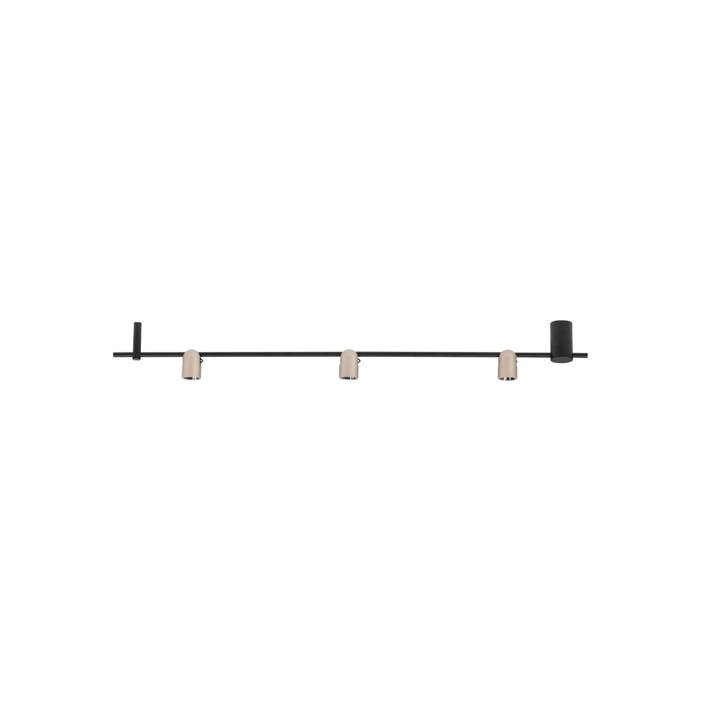 Plafondlamp Sirmos zwart met mokka bruin Lyora 5212017461896