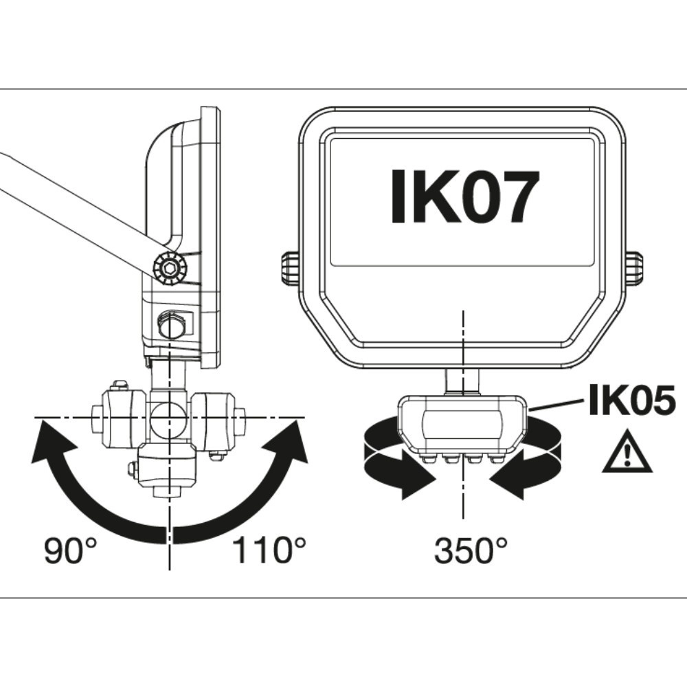 Schijnwerper Vance 17W - 3000K zwart met sensor Lyora 4099854309489