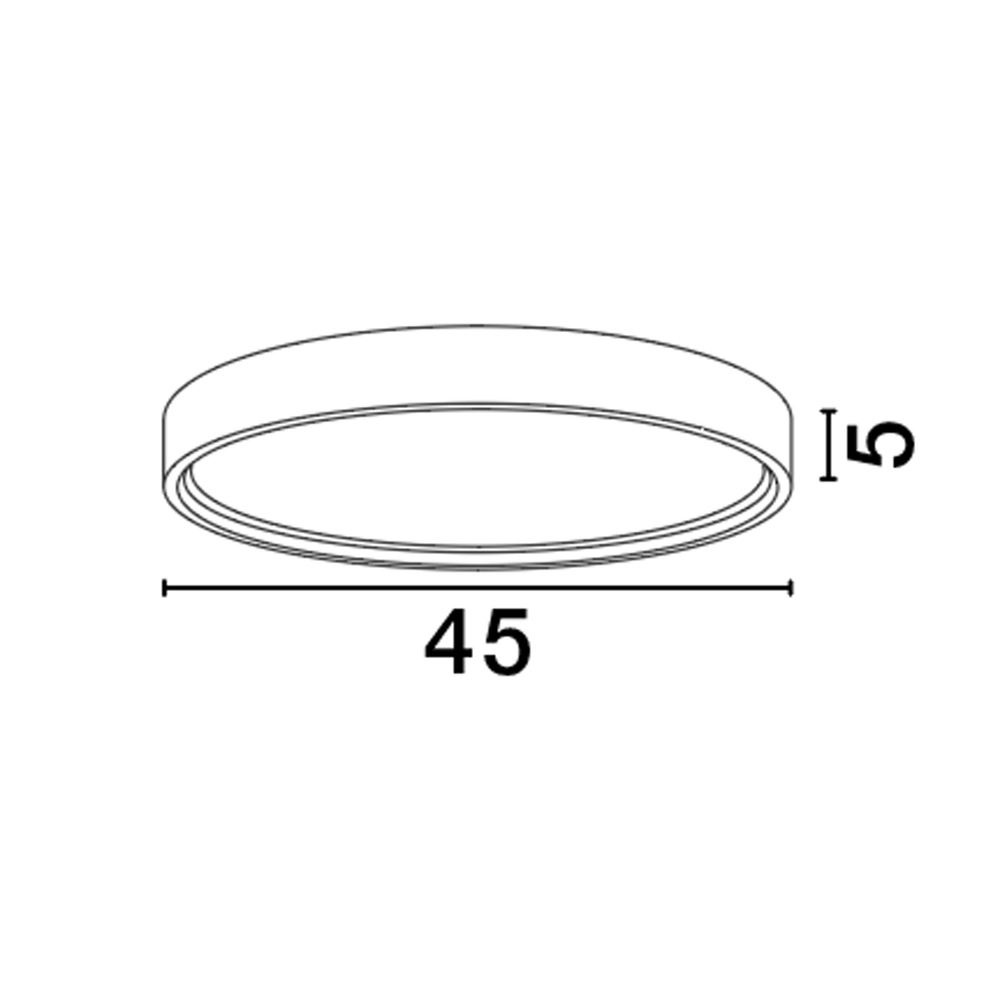 Ronde plafondlamp Olaf zwart Ø 45cm Lyora 5212017431752