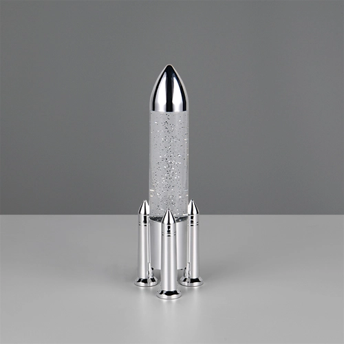 Tafellamp Apollo raket titanium grijs Trio 4017807681208