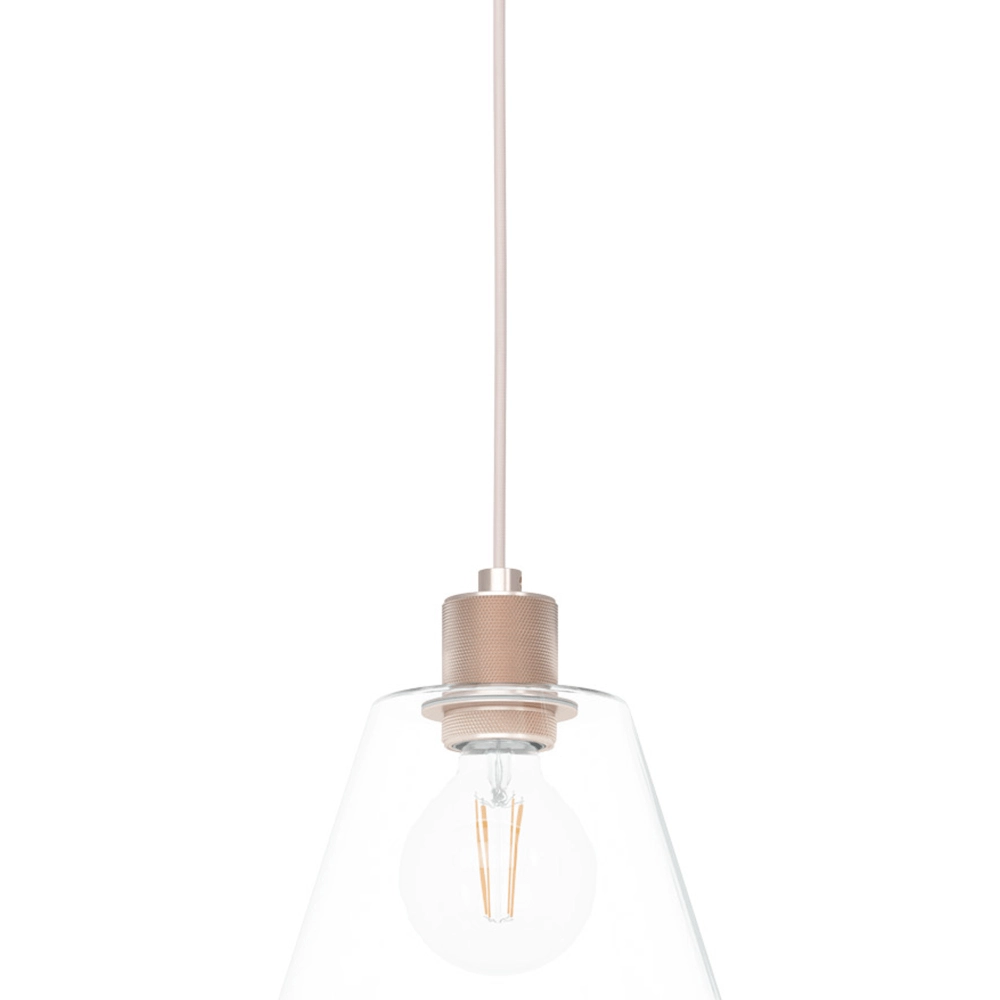 Glazen hanglamp Copley rose goud