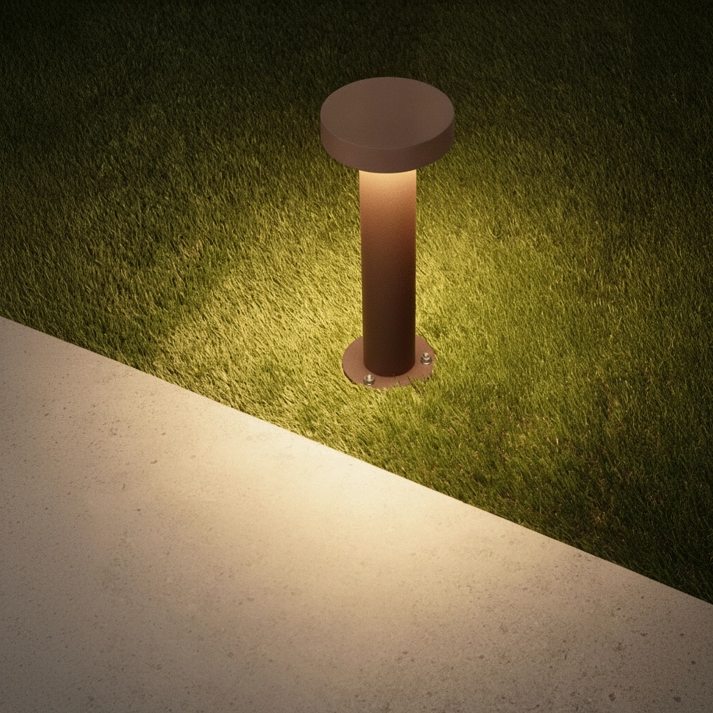 Desing tuinlamp Gong roestbruin 30cm - 3000K