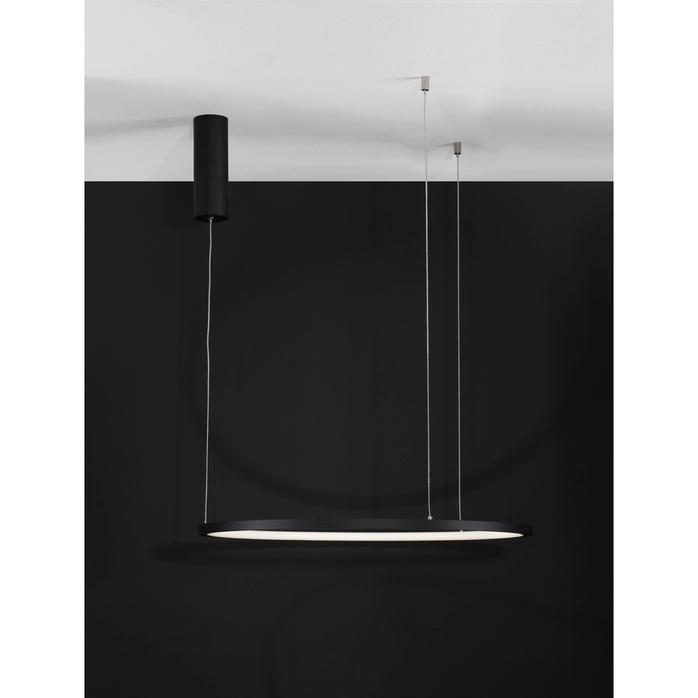 Ronde hanglamp Tarquin zwart Ø 60cm Lyora 5212017438263