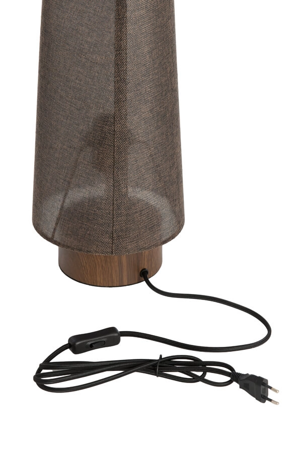 Bruine tafellamp Howie hout Ø 15cm Light & Living 8717807759391
