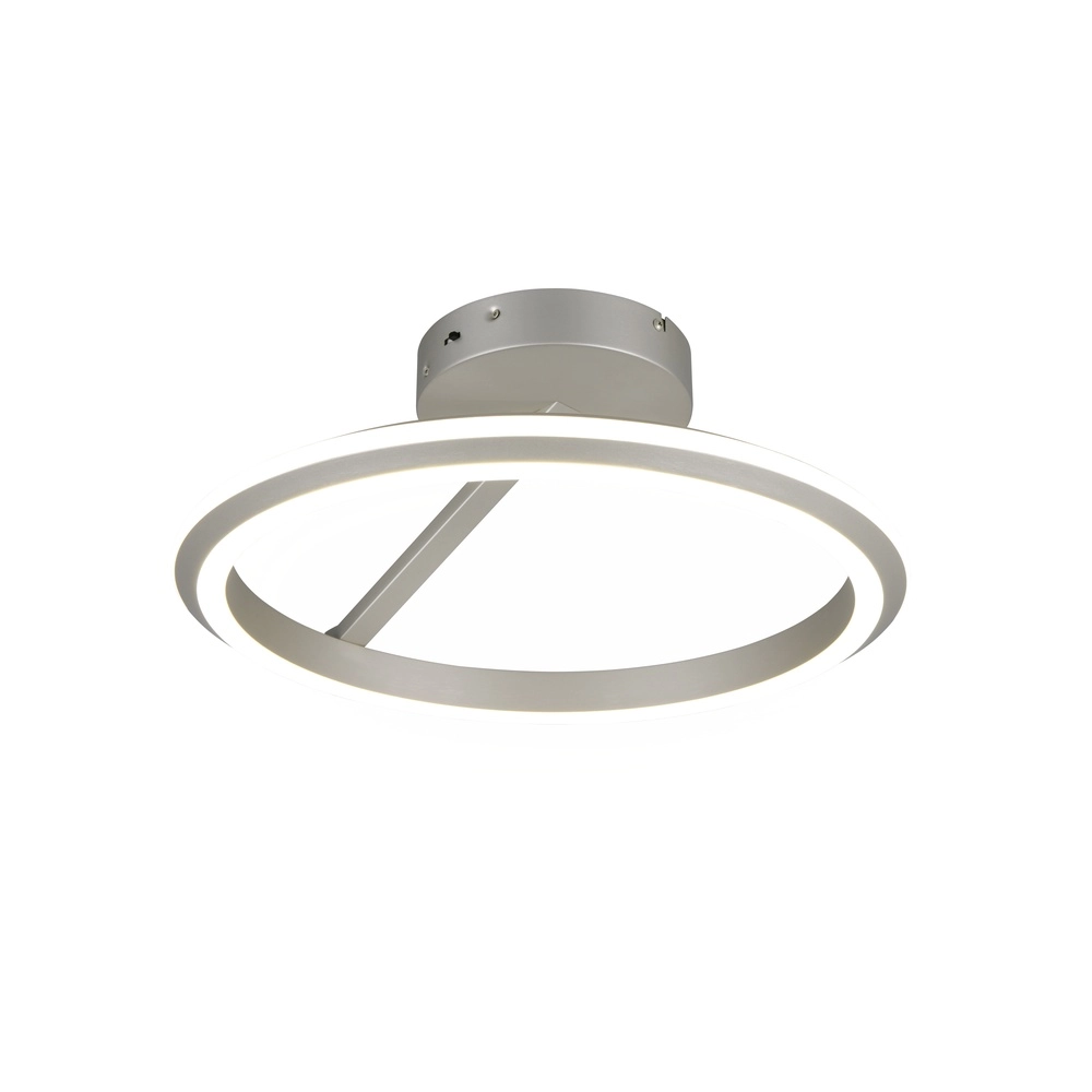 Ronde plafondlamp Amador nikkel Trio 4017807662115