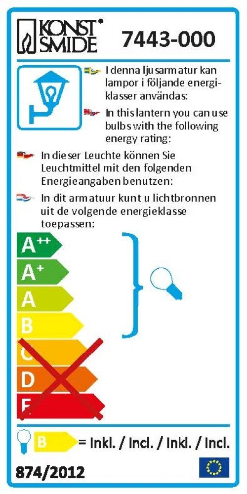 Tuinspot Amalfi LED KonstSmide 7318307443004