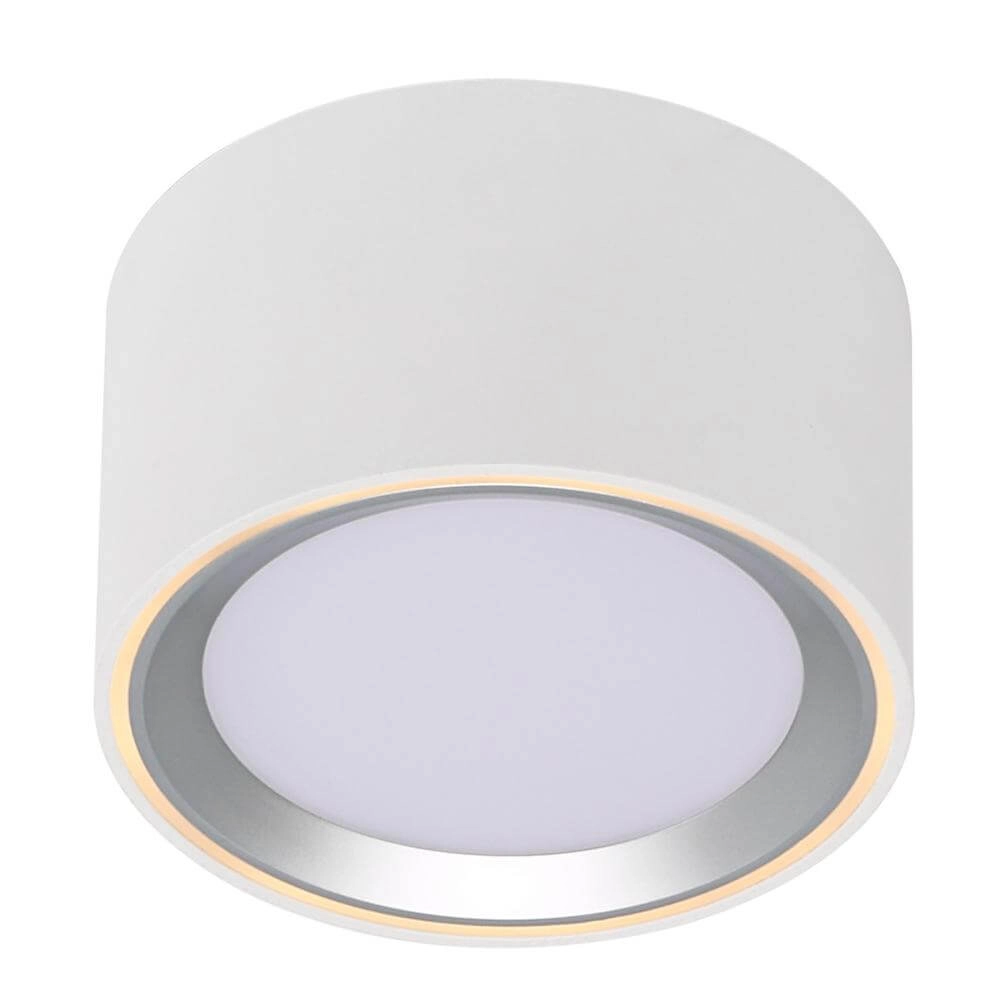Witte spot met metalen ring Fallon 6cm x Ø 10cm Nordlux 5701581415188
