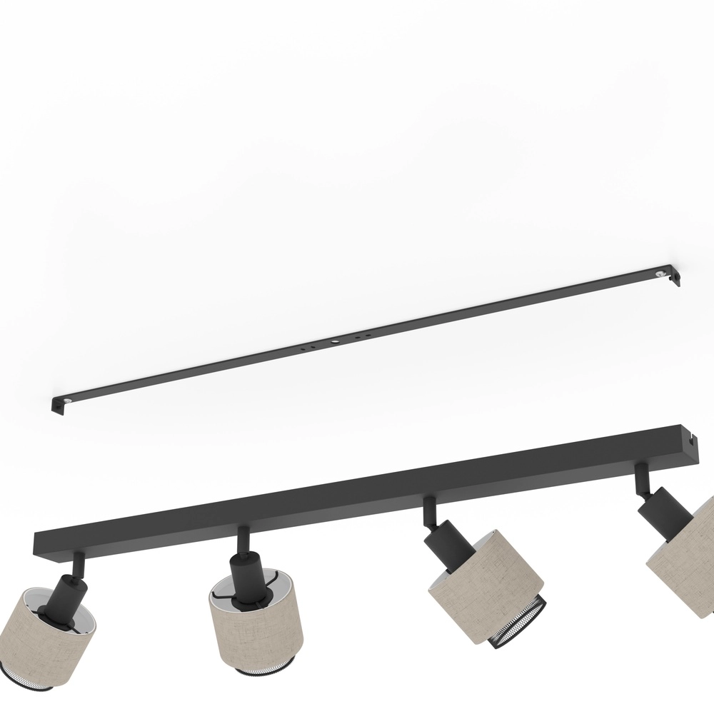 Japandi plafondlamp Rosley 4L - zwart met crème Eglo 9002759436599