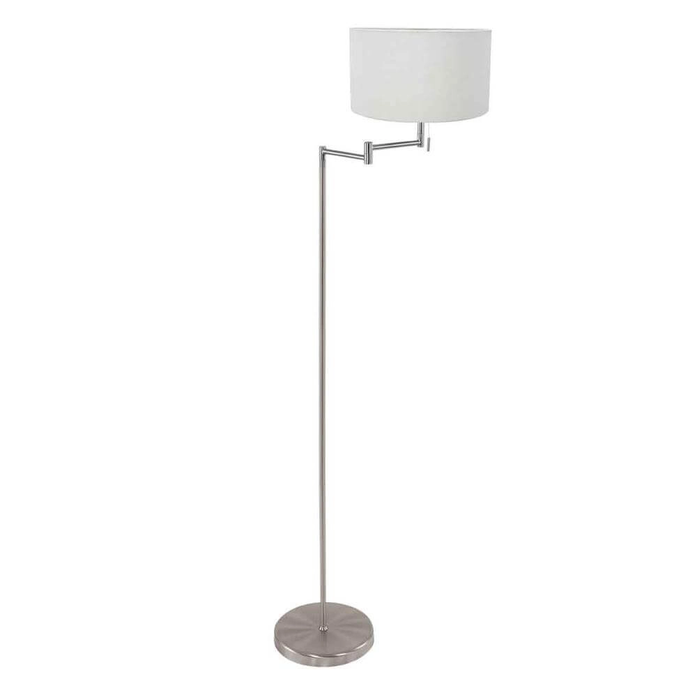 Vloerlamp Bella metaal met kap wit
