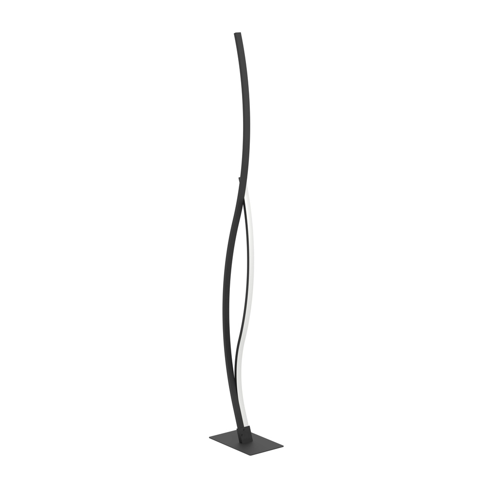 Chique led vloerlamp Grisolia 129cm - zwart