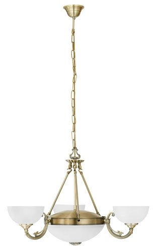 Hanglamp Savoy 4-lichts oudmessing