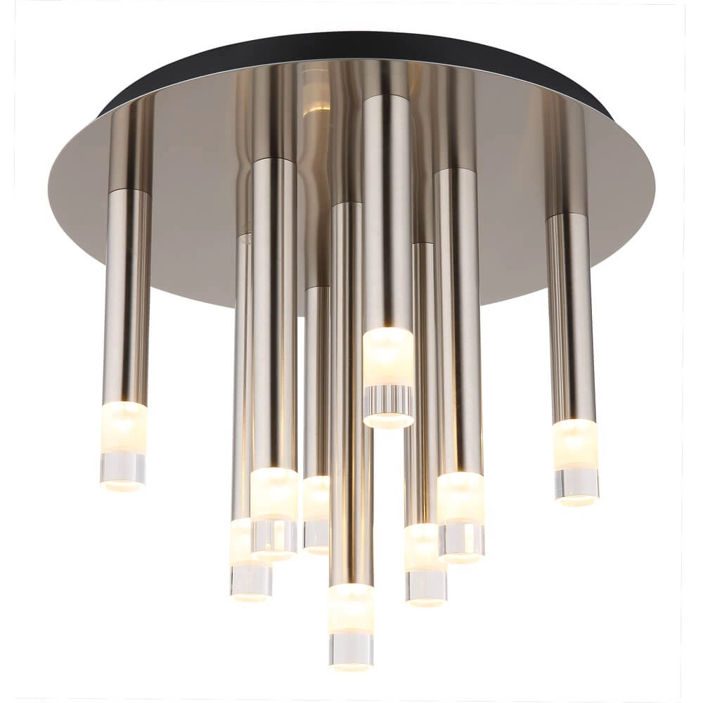 Design hanglamp Ryan 9-lichts nikkel