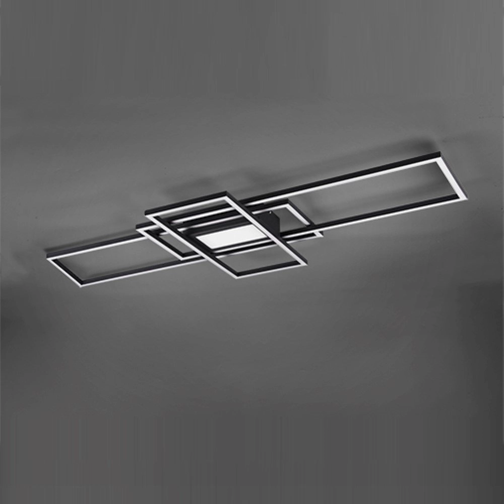 Moderne Plafonnière Irvine zwart Trio 4017807449495