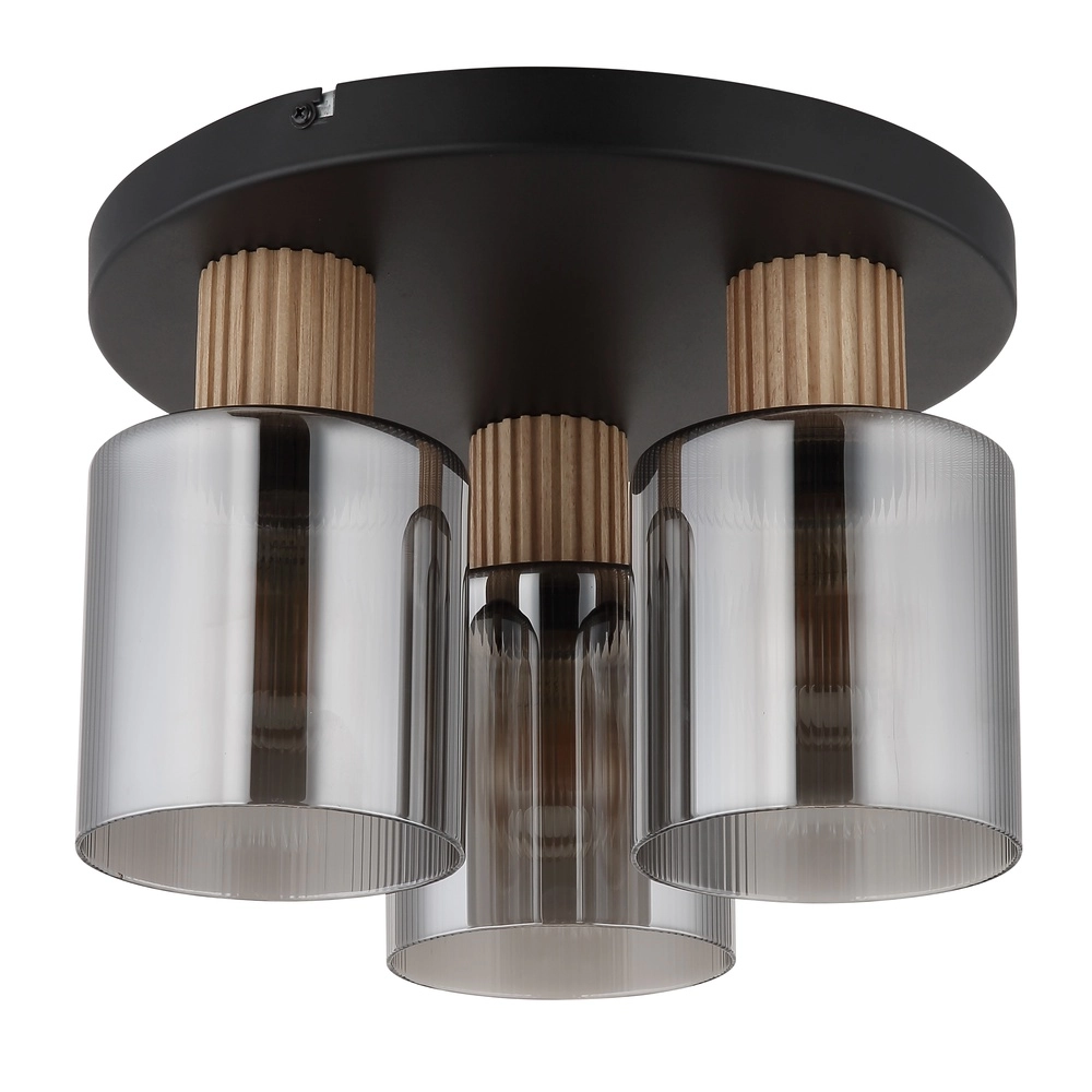 Design plafondlamp Aleidis 3-lichts zwart Globo 9007371509218