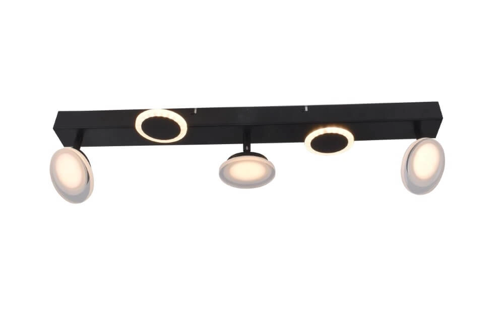 Led opbouwspot Meriza 5-lichts zwart