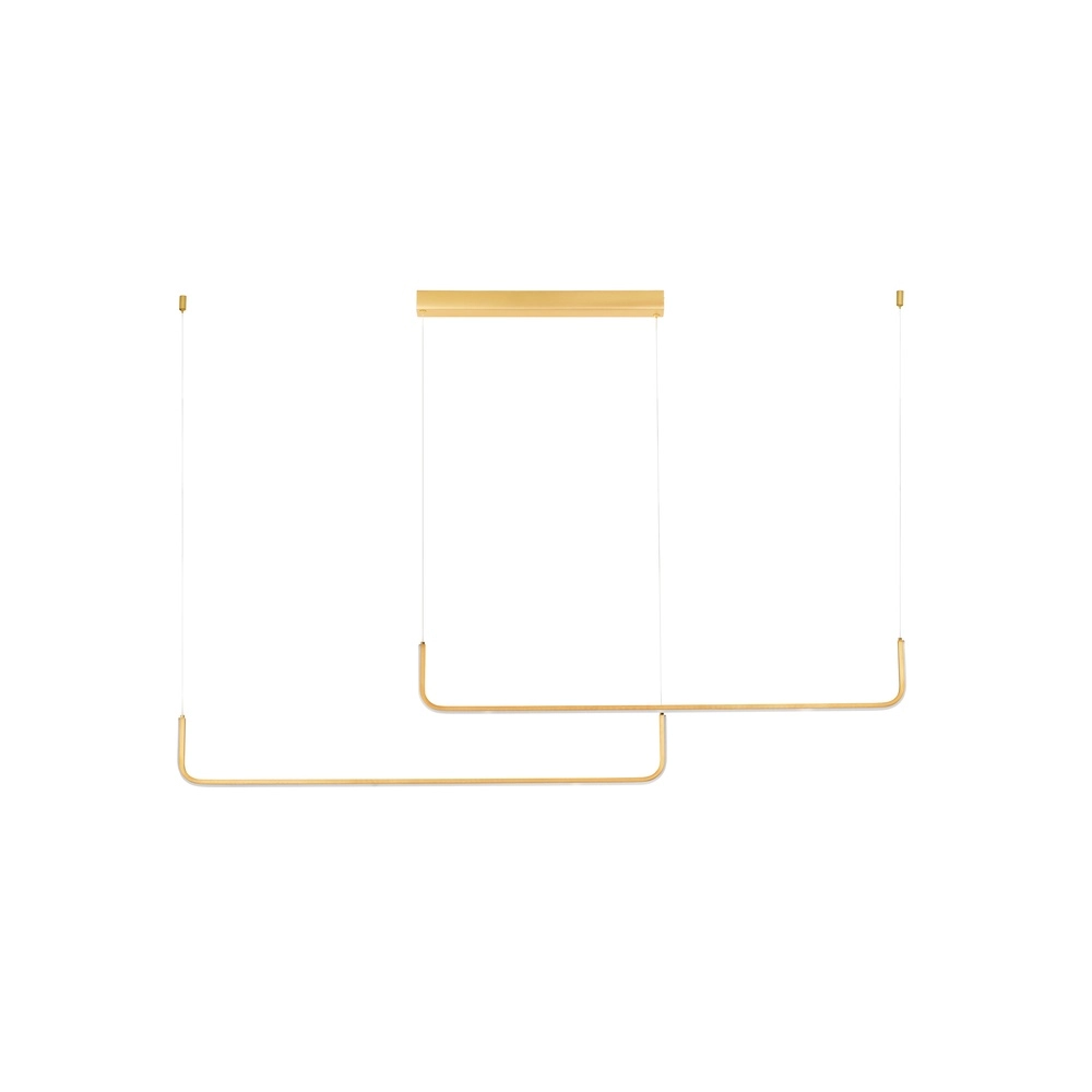 Strakke hanglamp Strita goud dubbel 3000K Lyora 5212017448408