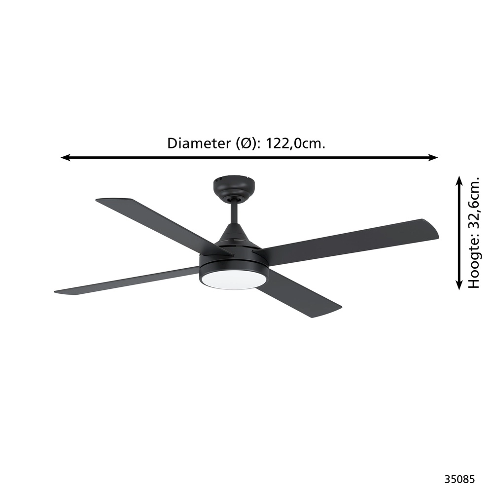 Grote plafondventilator Trinidad Ø 122cm Eglo 9002759350857