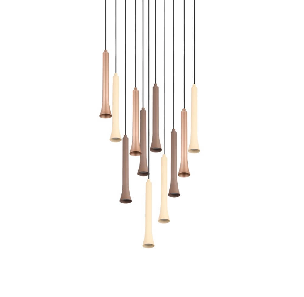 Multi pendel hanglamp Fiato Ø 40cm Trio 4017807616699