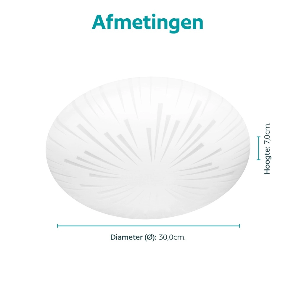 Witte plafonniere Allerona Ø 30cm Eglo 9008606408917