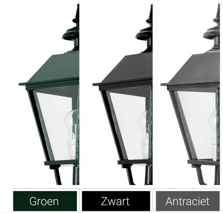 Nostalgische buitenlamp Lisse zwart KS verlichting 8714732123440